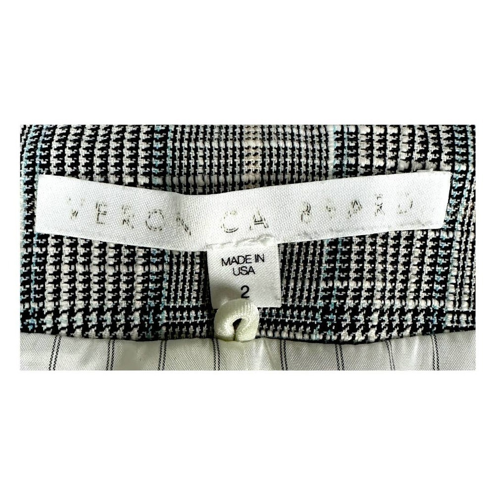 Veronica Beard Micro Houndstooth Plaid Single Bre… - image 6